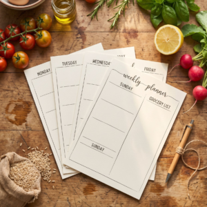 Weekly Meal Planner Printable Set