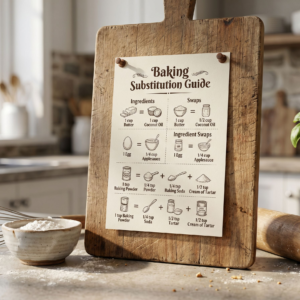 Baking Substitution Guide Printable