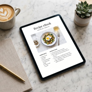 Recipe eBook Template - Minimalist Style
